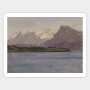 Alaskan Coast Range by Albert Bierstadt Sticker